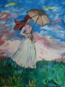 Voir le détail de cette oeuvre: jeune fille a l'ombrelle